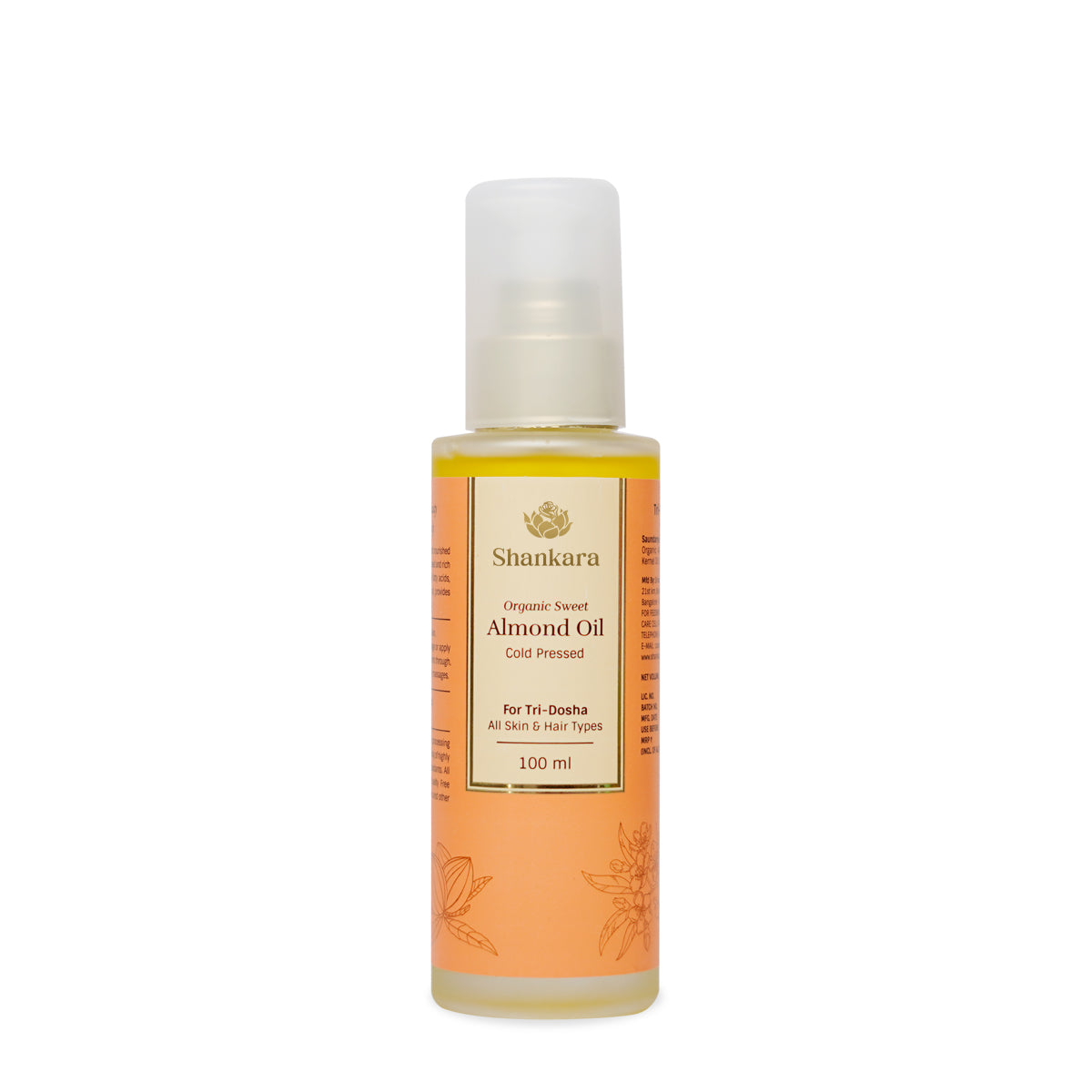 Organic Sweet Almond Oil, by Shankara - 100 ml