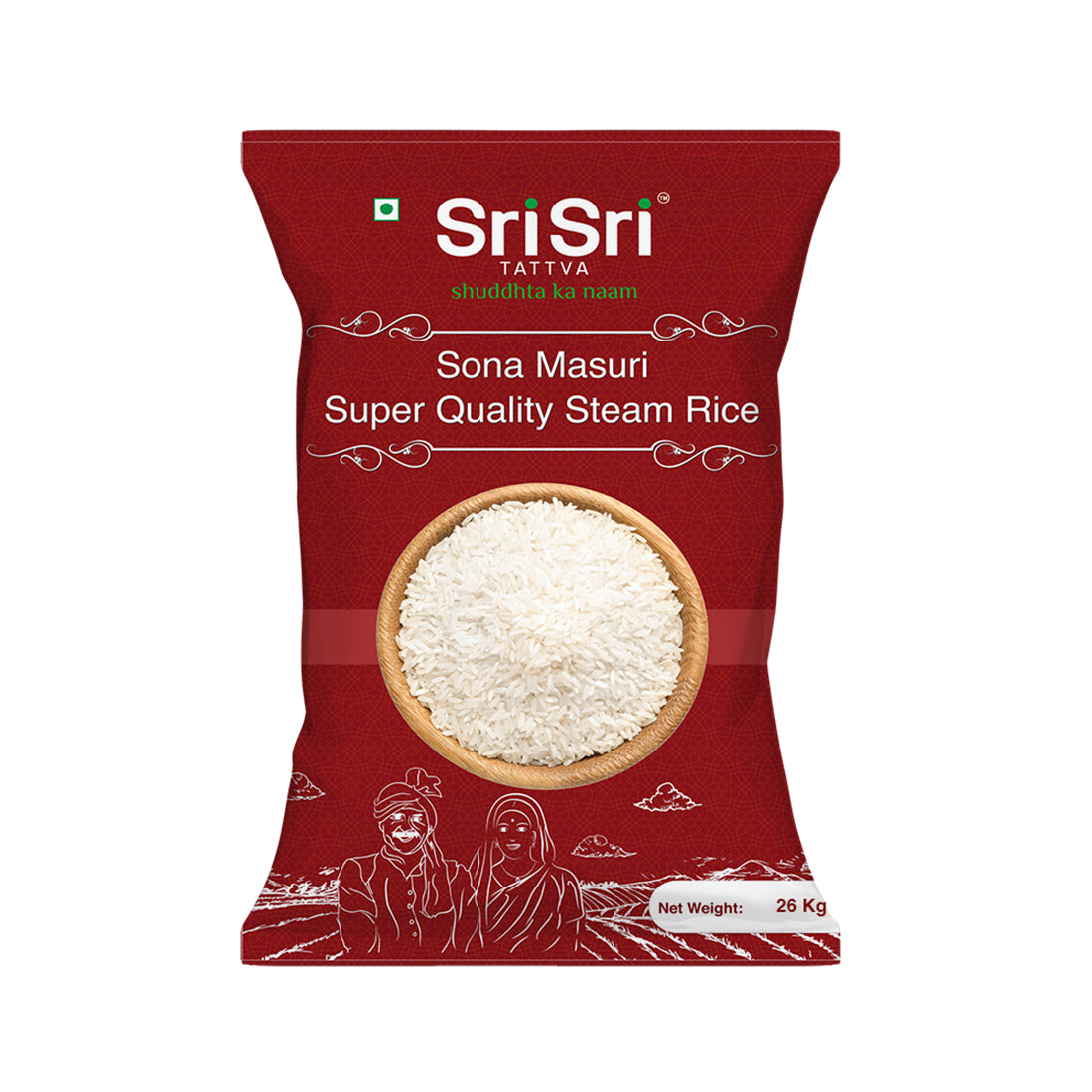 Sona Masuri Super Quality Steam Rice, 26 kg