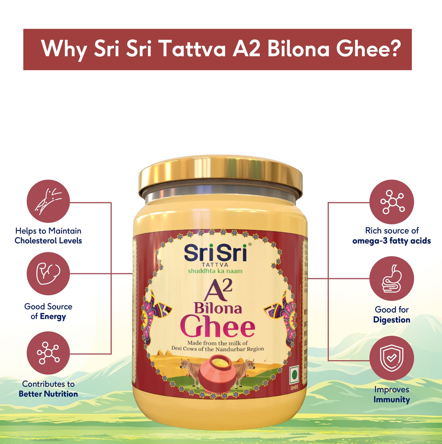 A2 Bilona Ghee, 500 ml