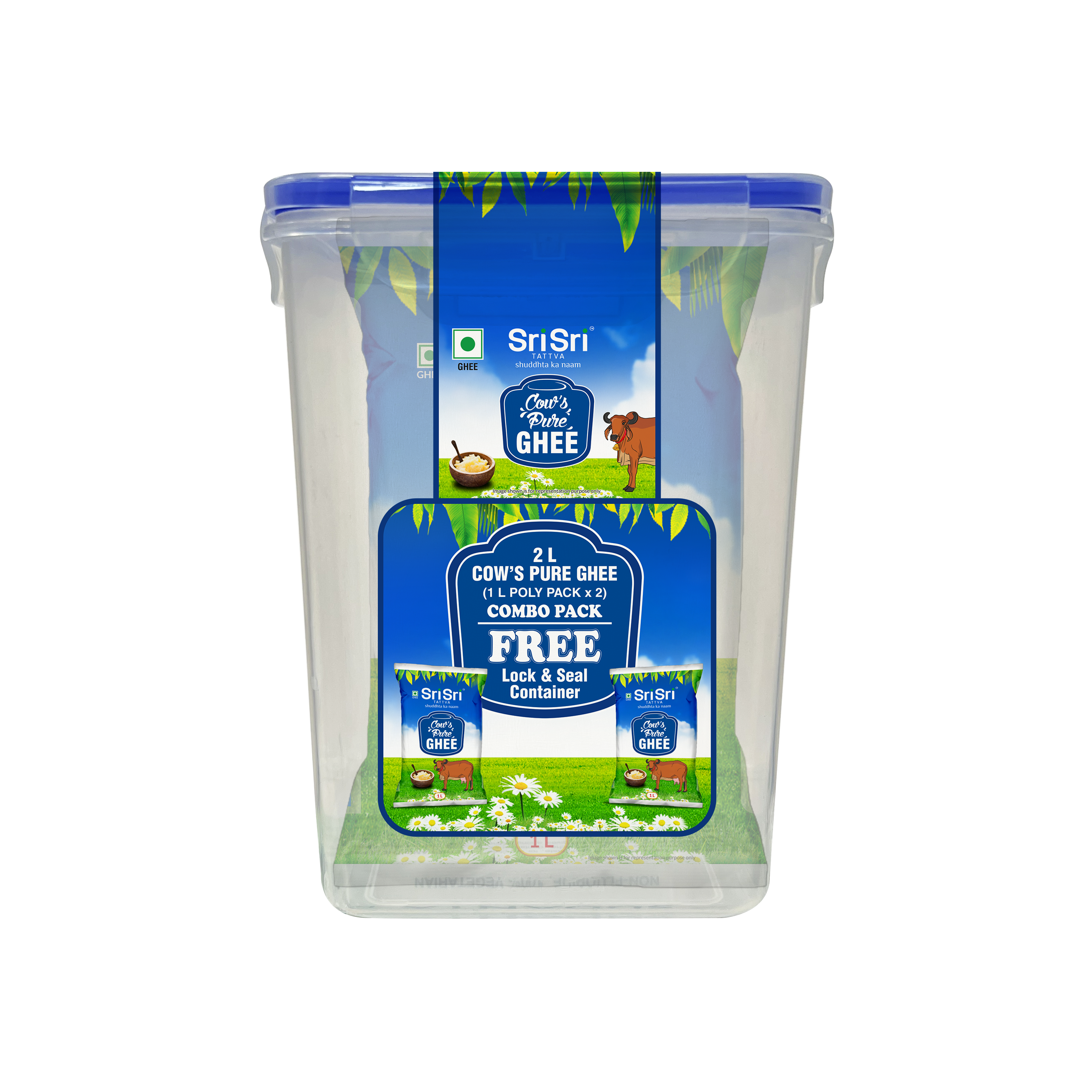 Cow’s Pure Ghee, Pouch 2 L With Container