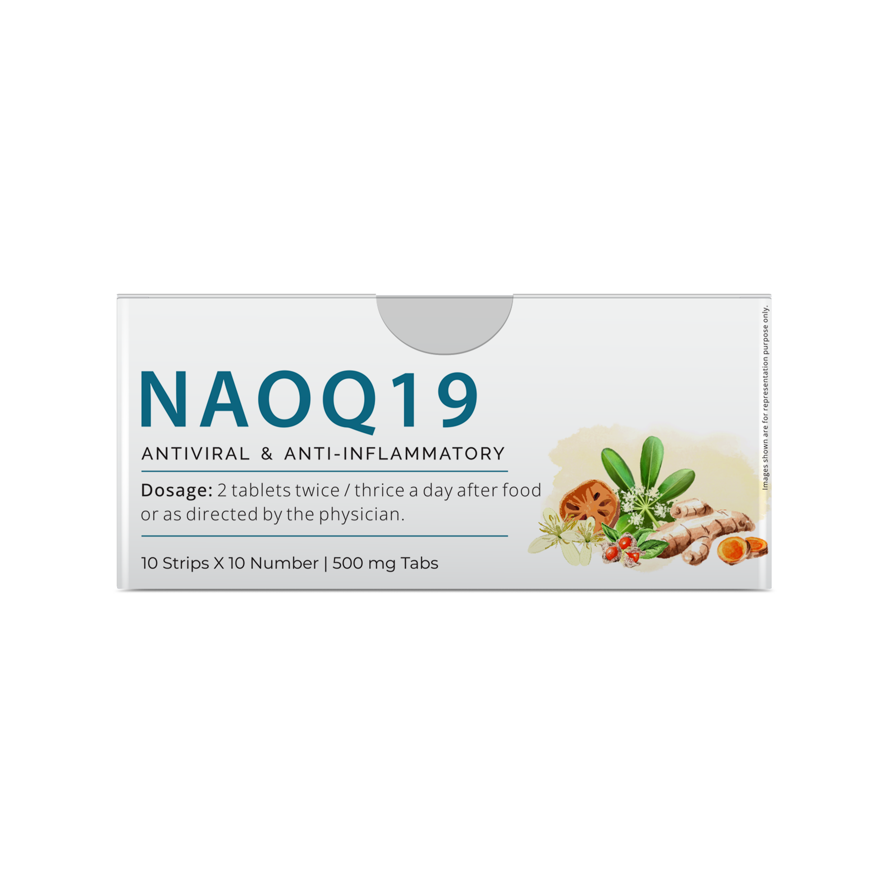 NAOQ19 - Anti Viral | Immunity Booster | Treatment for Mild to Moderate Cases of Infection | Respiratory care, Sore throat, Headache | 500 mg