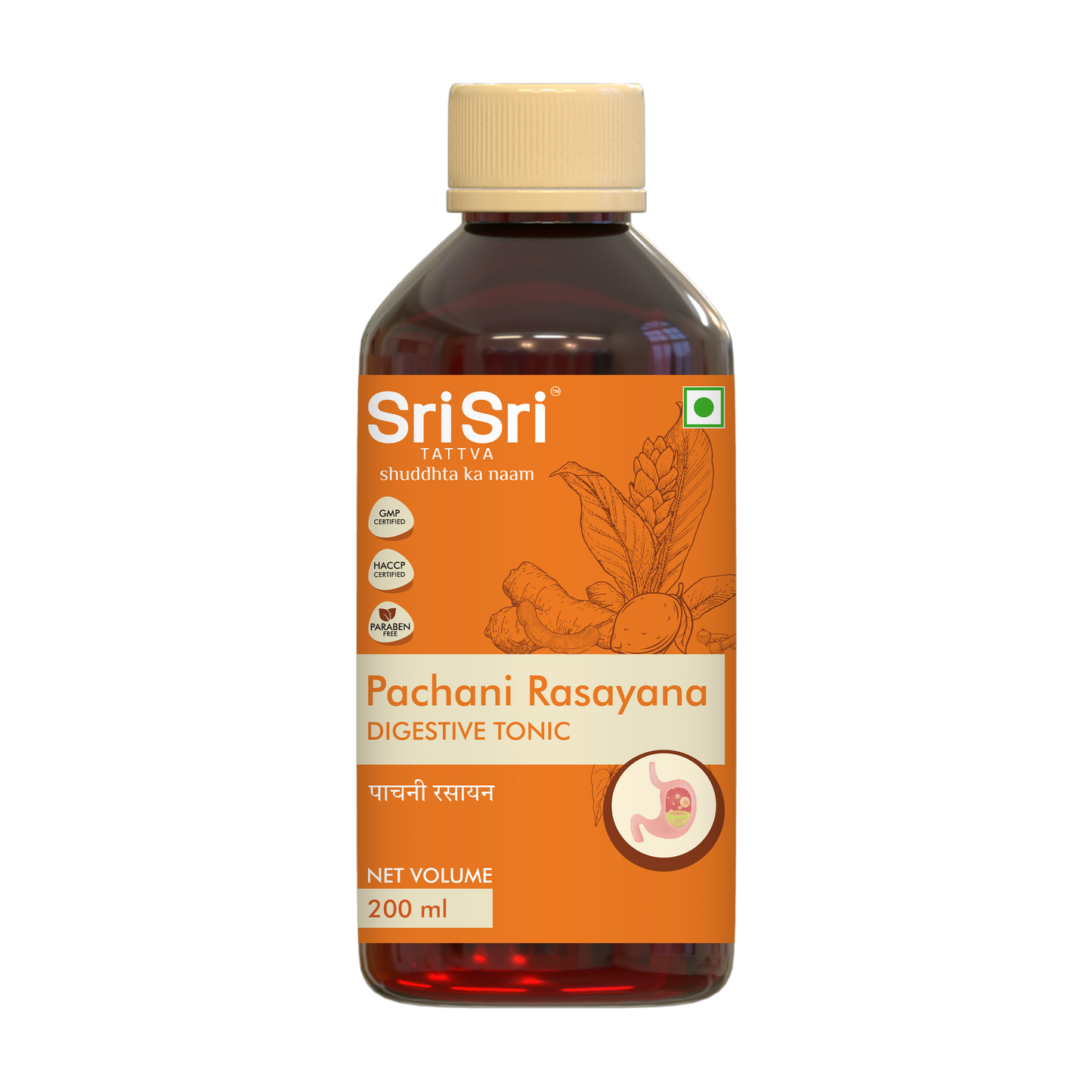 Pachani Rasayana - Digestive Tonic | In Indigestion, Satiety, Sour Eructation, Bloating and Abdominal Discomfort | 200 ml