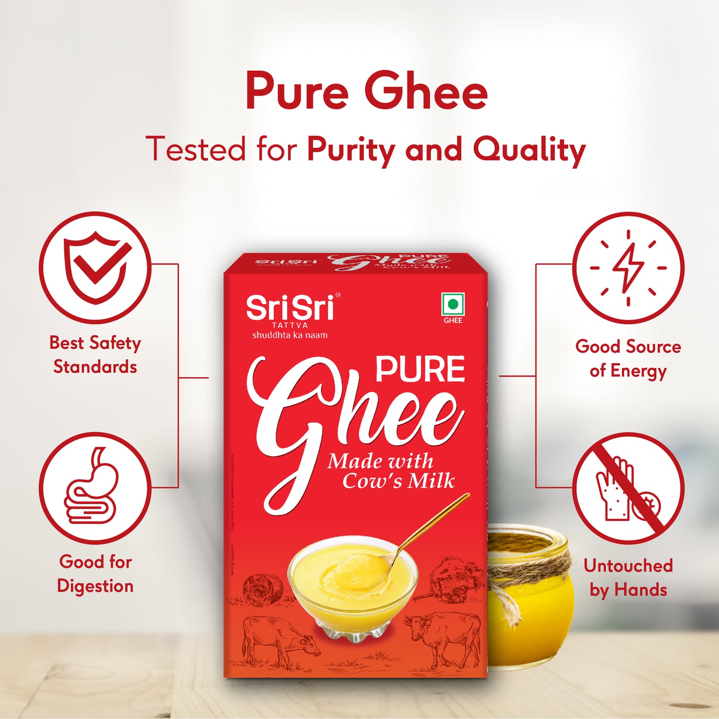 Pure Ghee 1L | Made with Cow's Milk