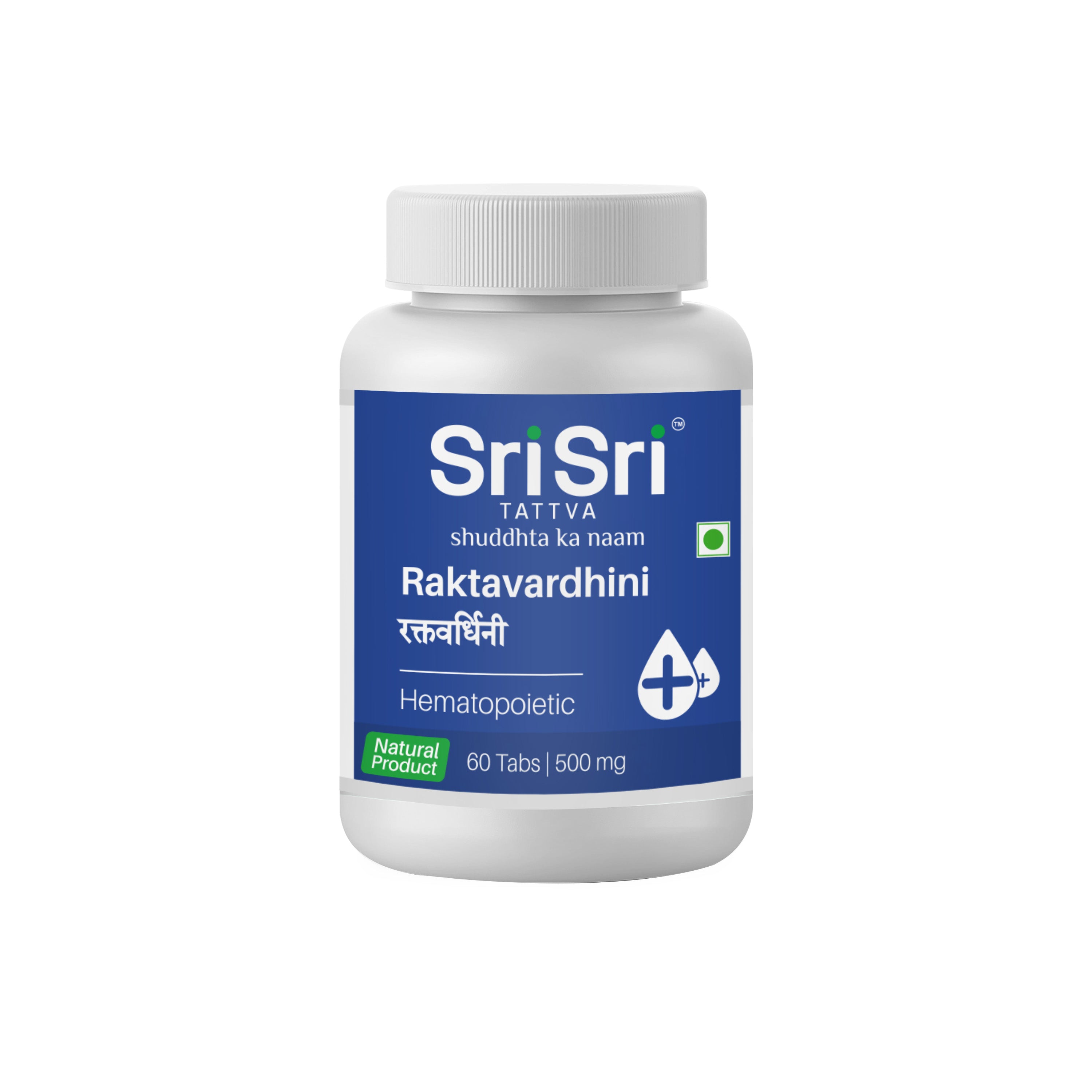 Sri Sri Tattva Raktavardhini Tablet 500 mg Jar of 60 QTY