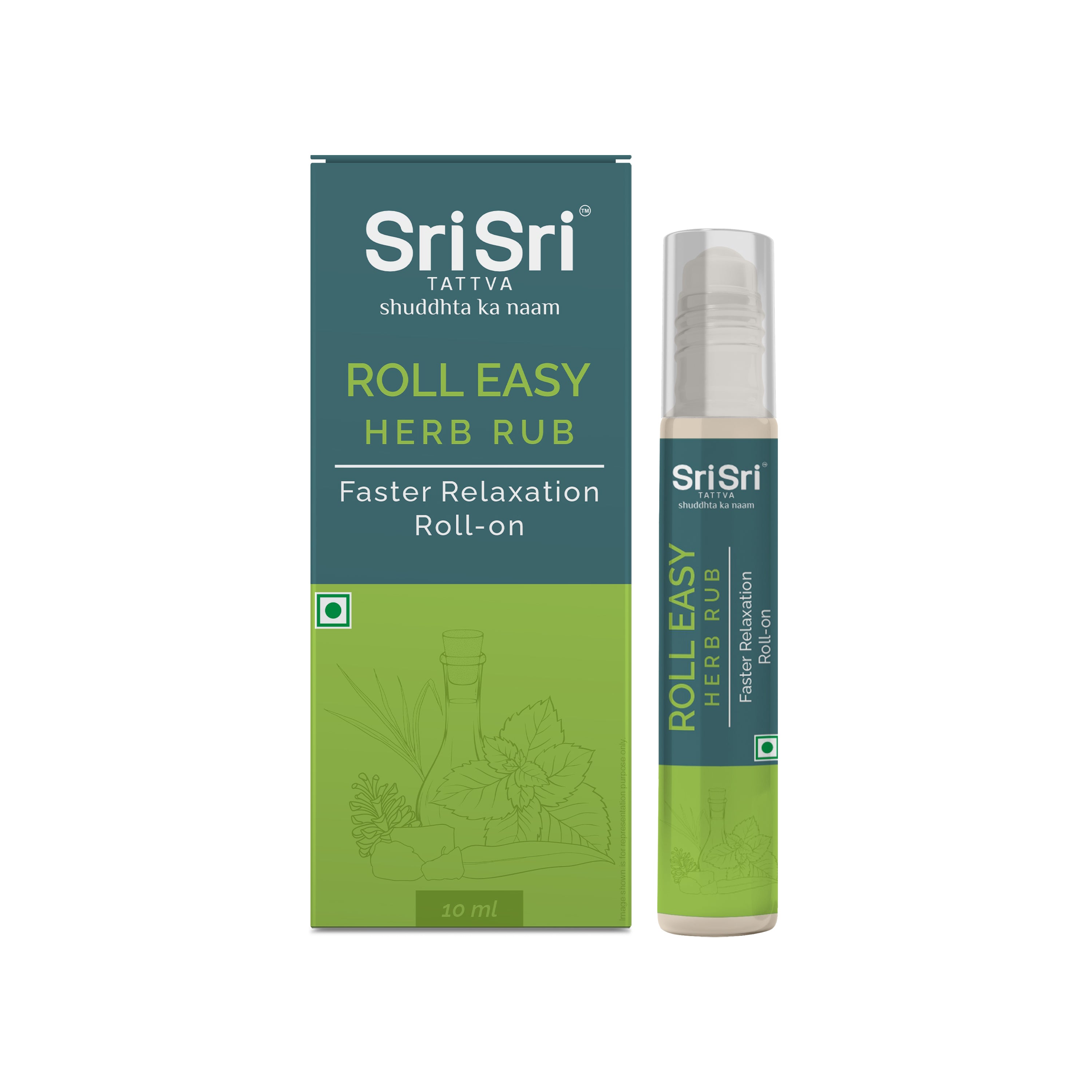 Sri Sri Tattva Roll Easy Herb Rub Bottle of 10 ML