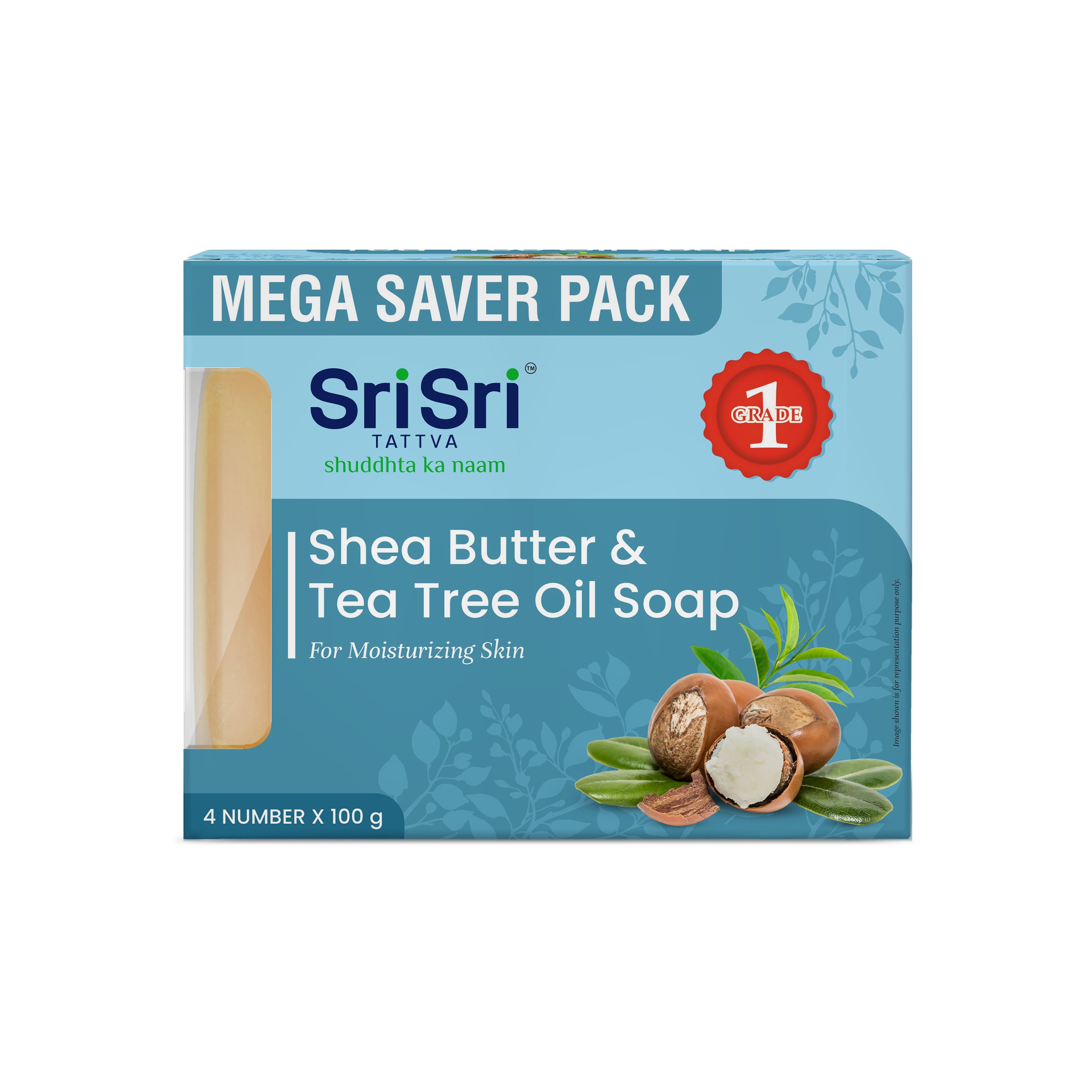 Shea Butter & Tea Tree Oil Soap | For Moisturizing Skin | 100 g Each | Pack of 4