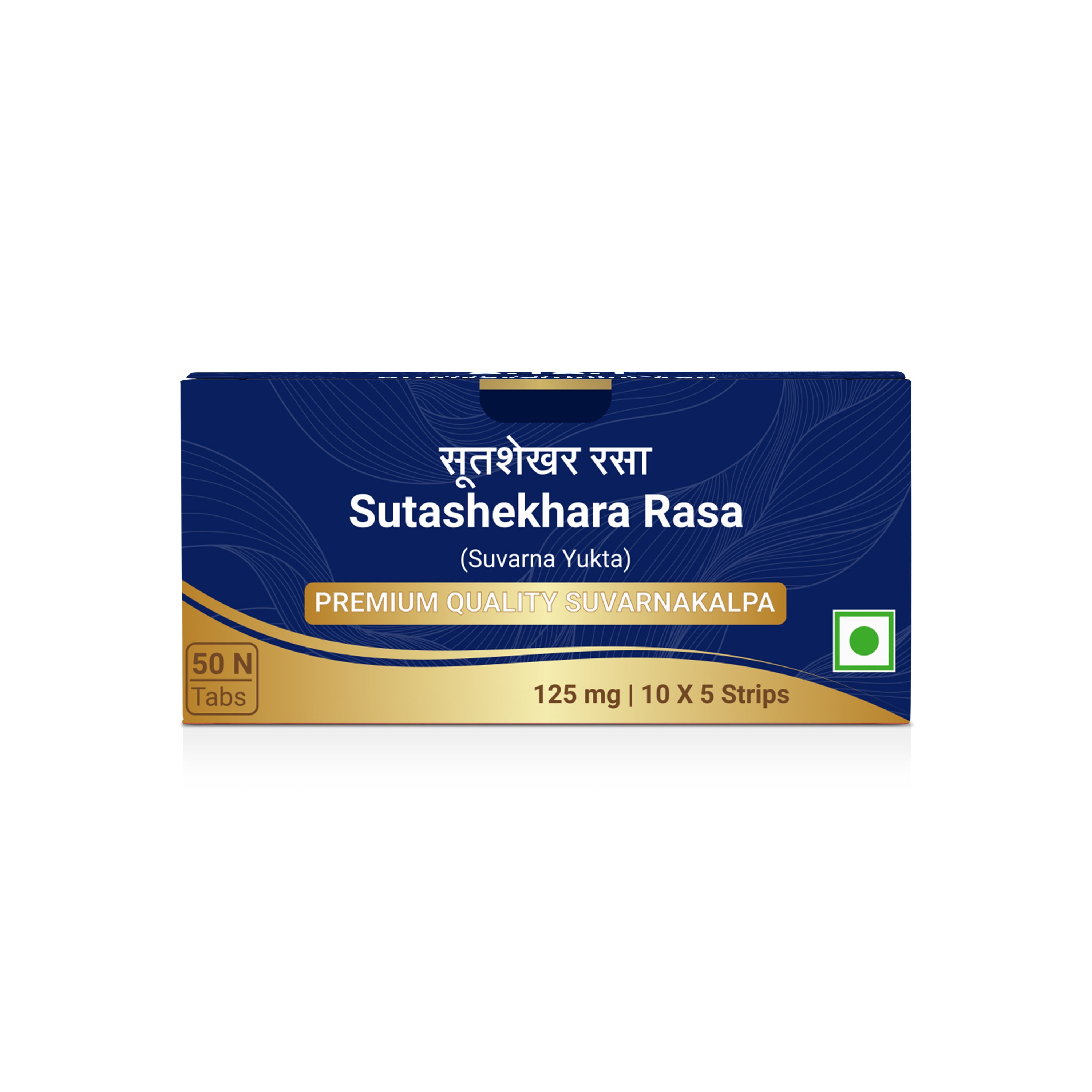 Sri Sri Tattva Sutashekhara Rasa Suvarna Yukta 125MG Bottle of 10 QTY