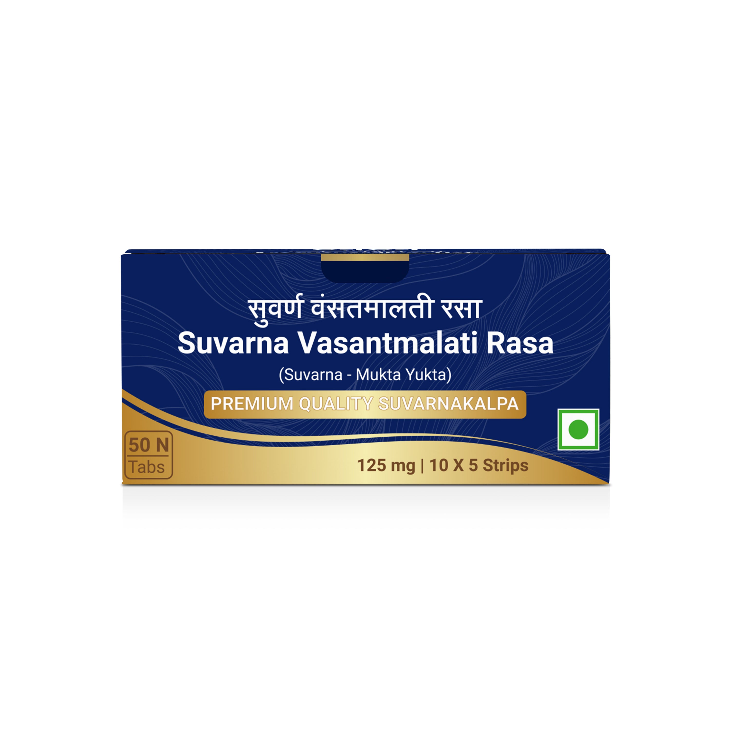 Sri Sri Tattva Suvarna Vasant Malati  Suvarna Mukta Yukta Tablets 125MG Bottle of 10 QTY