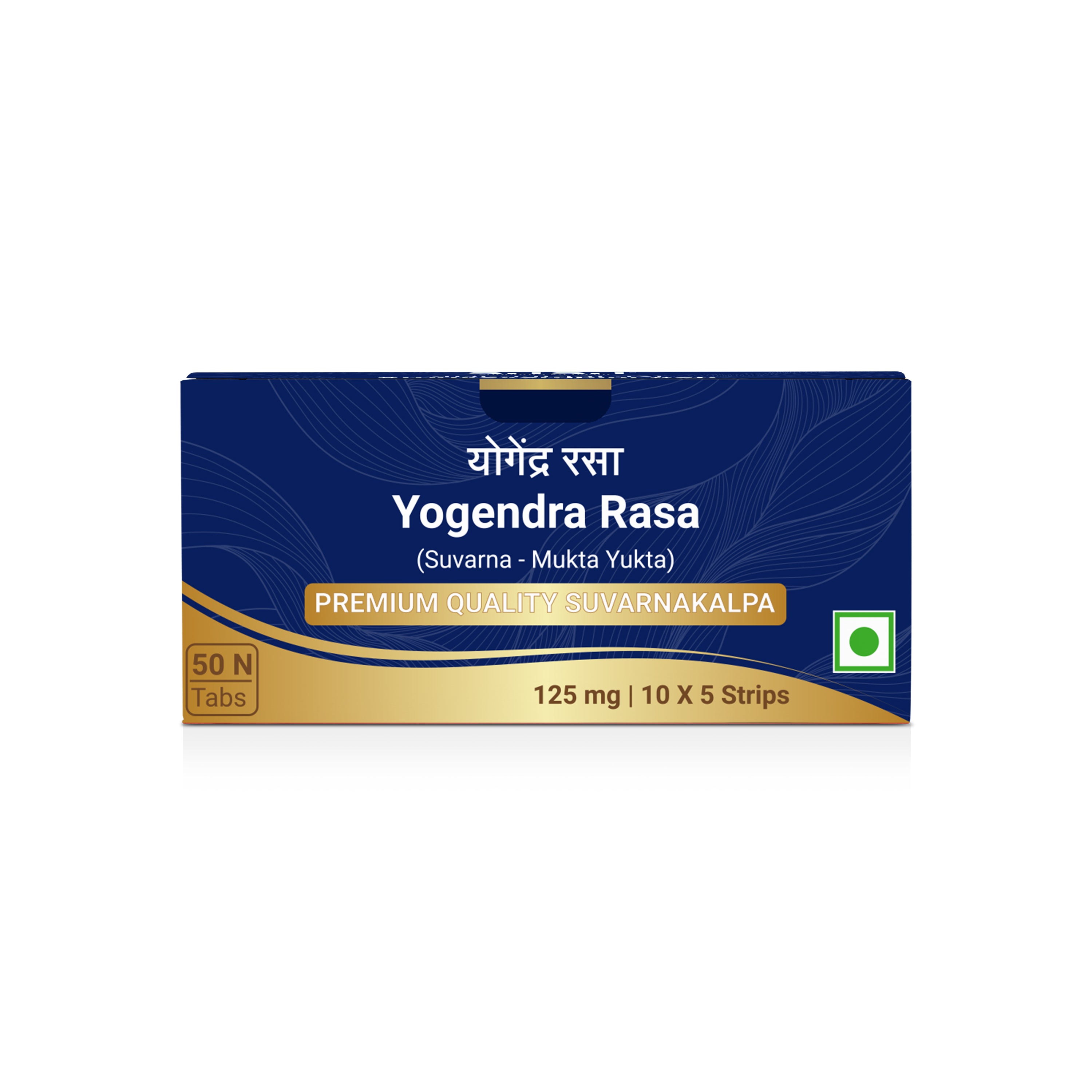 Sri Sri Tattva Yogendra Rasa Suvarna Mukta Yukta Tablets 125MG Bottle of 10 QTY