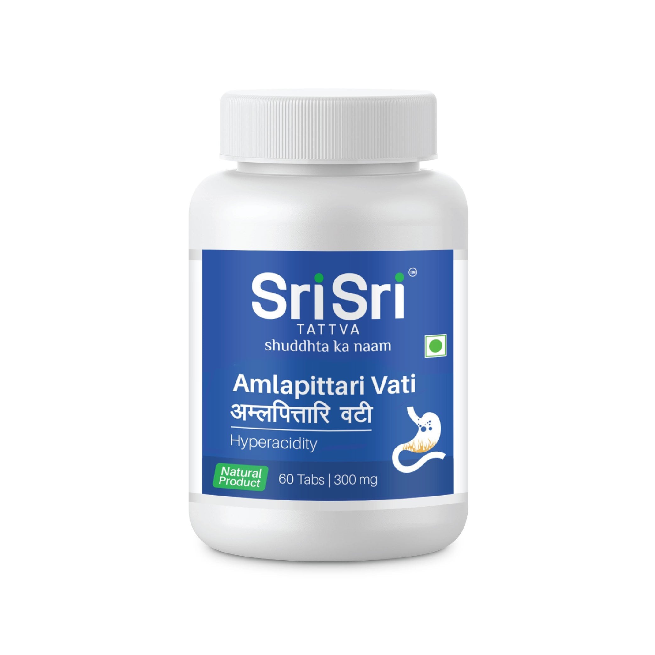 Sri Sri Tattva Amlapittari Vati Hyperacidity  300 mg Jar of 60 QTY