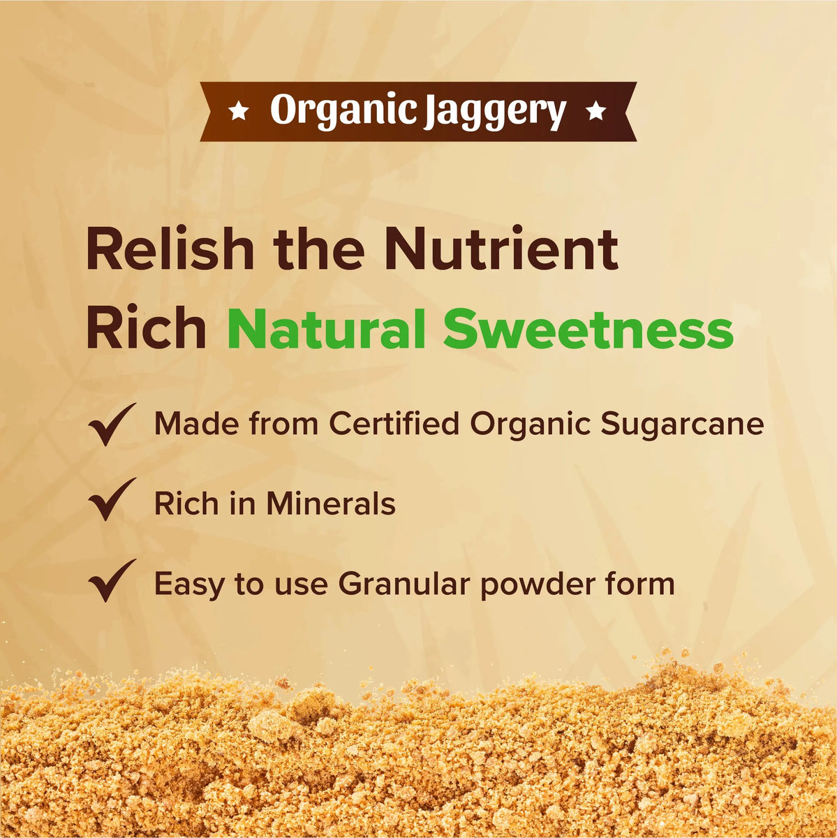 Pure Organic Jaggery 500g Buy Organic Jaggery Online Powdered Form Sri Sri Tattva 5771