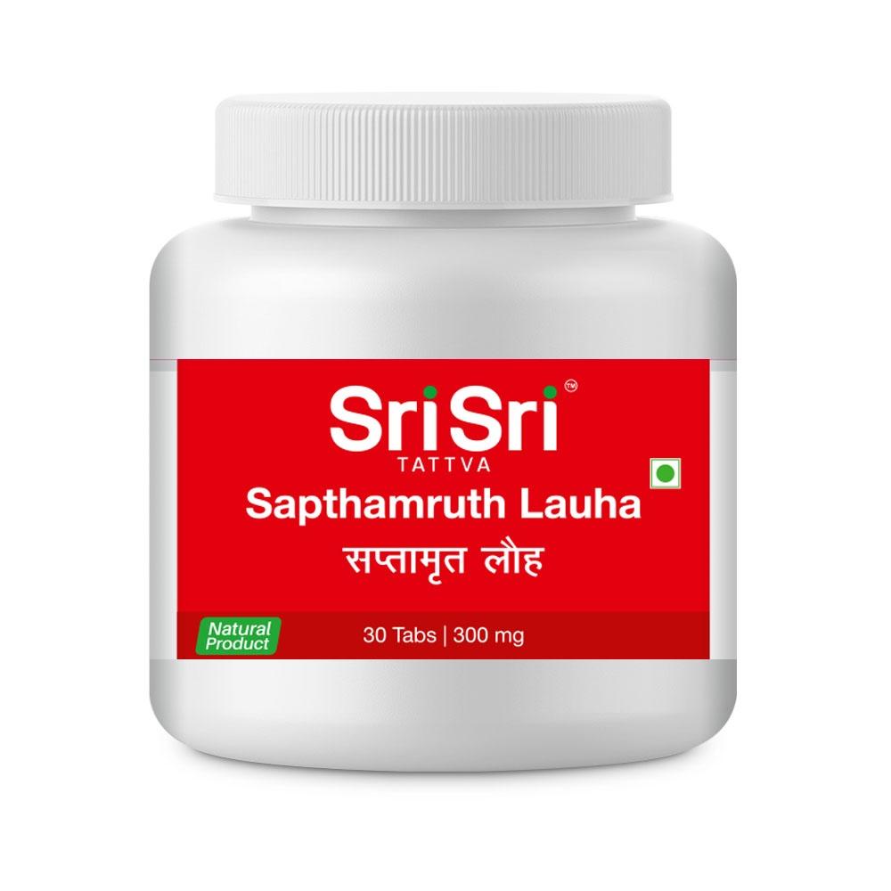 Sri Sri Tattva Sapthamruth Lauha 300 mg Jar of 30 QTY