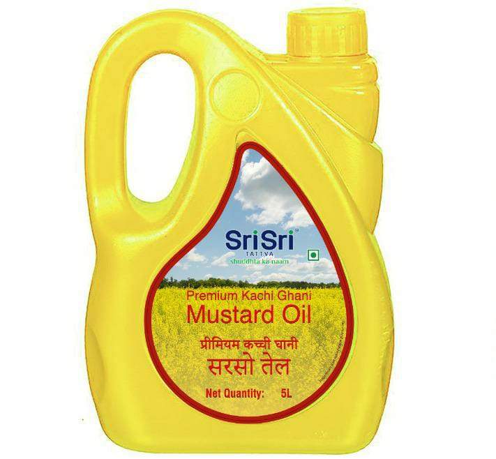 Premium Kachi Ghani Mustard Oil, 5L - Sri Sri Tattva